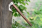 Handmade 1095 Carbon Steel Viking Axe with Rosewood Handle & Leather Sheath