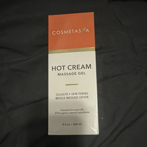 COSMETASA Organic Hot Cream Massage Gel Cellulite Toning Muscle Massage 8.8oz