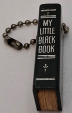 Vintage Keychain Miniature Address Book My Little Black Book Advertising 