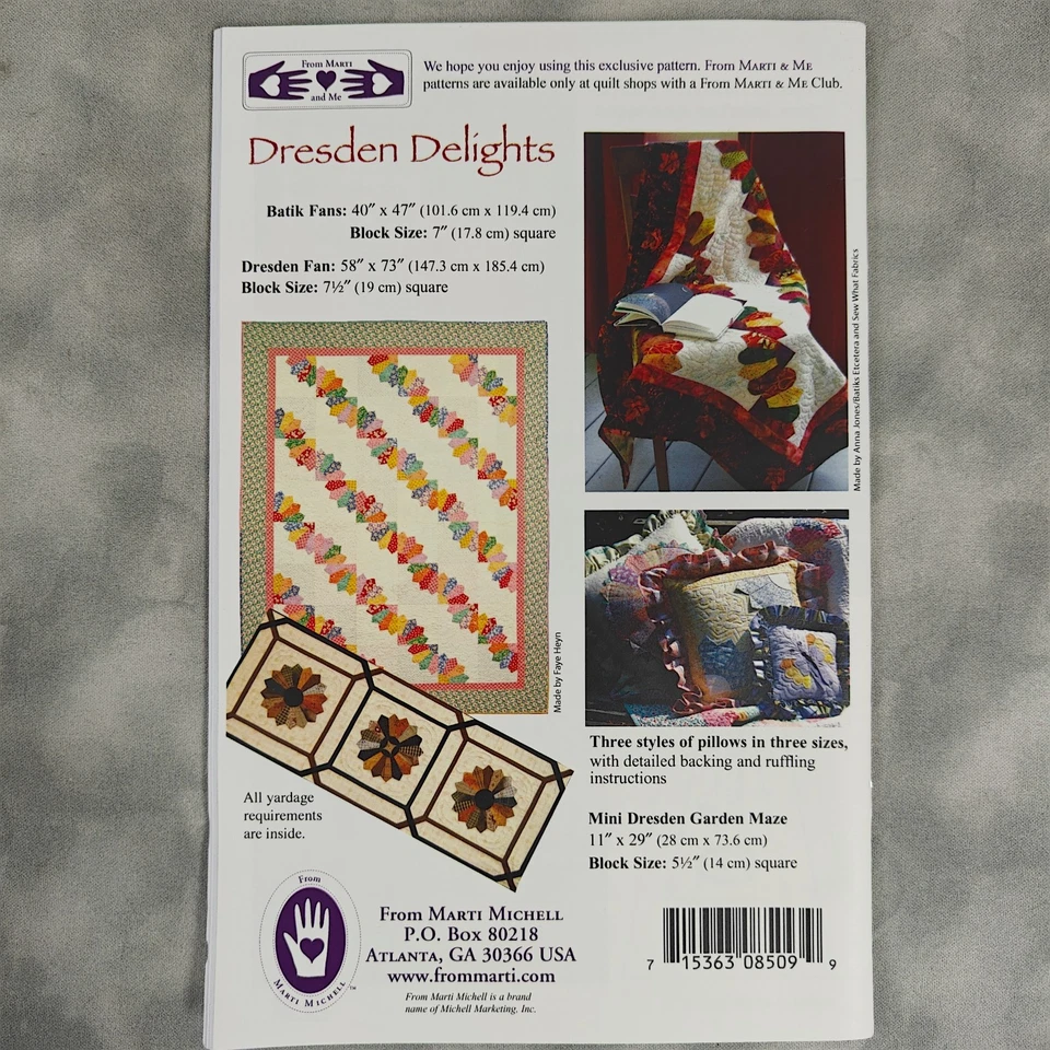 Dresden Delights Quilt Pattern Marti Michell #8509 – Mini Dresden Plate #8964 - Image 3 of 3