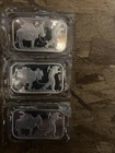 3 ea. 1 Troy Ounce .999 Pure Silver