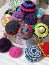 Handmade Crocheted Hacky Sack Footbags
