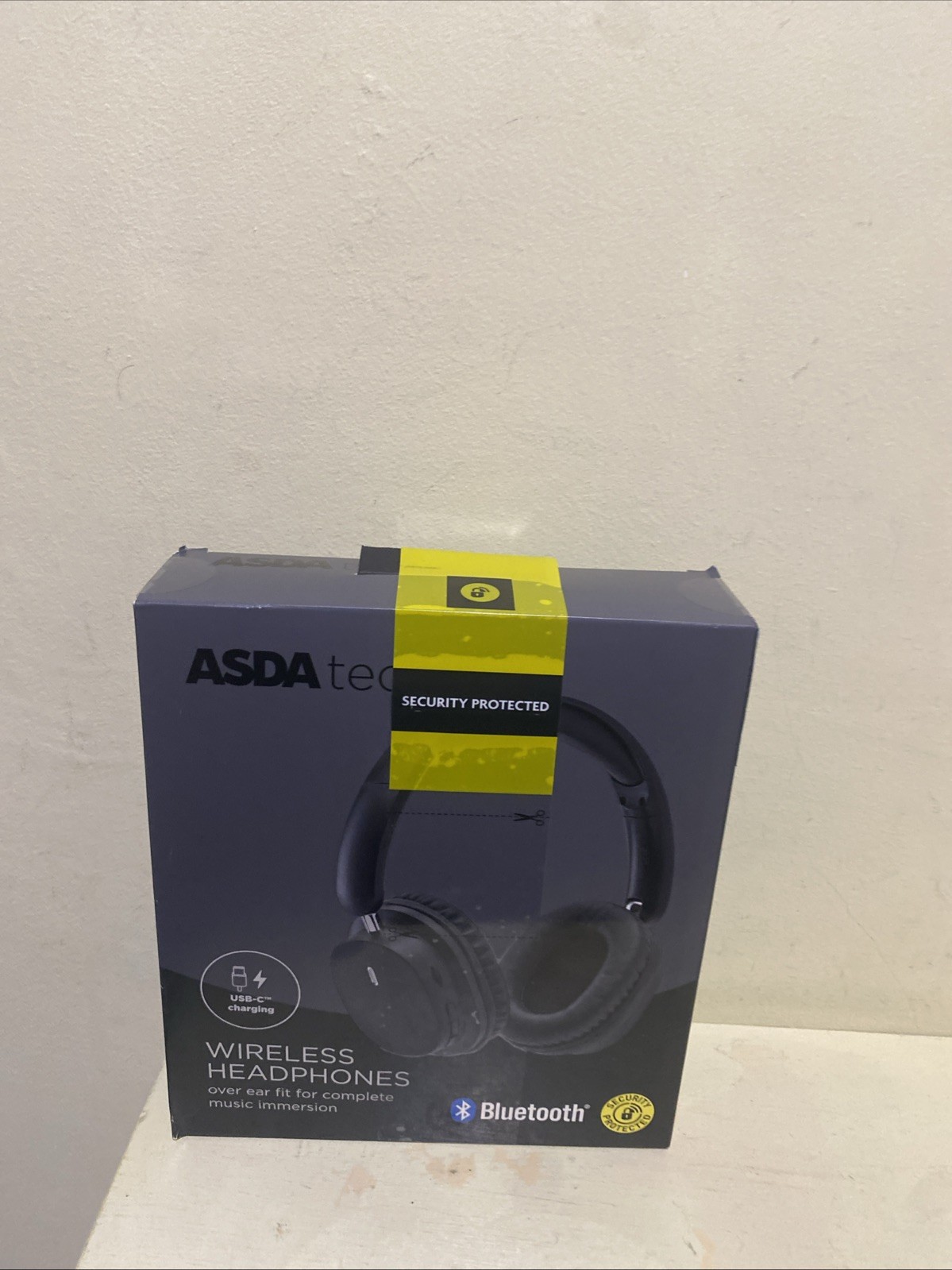 Asda Tech Wireless Over Ear Headphones - Black