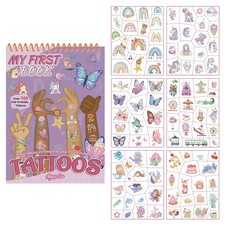 Pre-Cut Temporary Tattoos for Girls, 100 Butterfly Mermaid Medium, purple