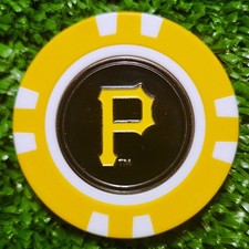 MLB Pittsburgh Pirates Golf Ball Marker Magnetic Poker Chip New
