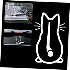 1 PC Car Rear Wiper Cat Sticker, Carved Cute Animal Waving Wiper Decorative
