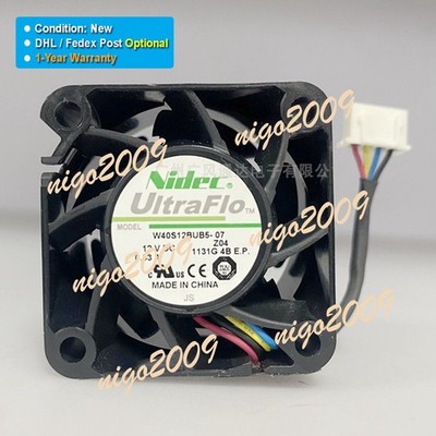 New   W40S12BUB5-07 Z04 40x40x28 12V 0.53A 4-wire Cooling Fan 1-YearWarranty #wd