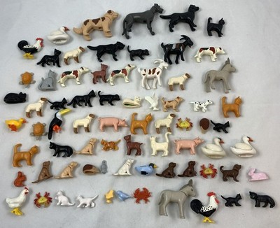 Playmobil Tiere Konvolut Hund Katze Schwan Ente Hahn Huhn 65 Figuren Vintage Set