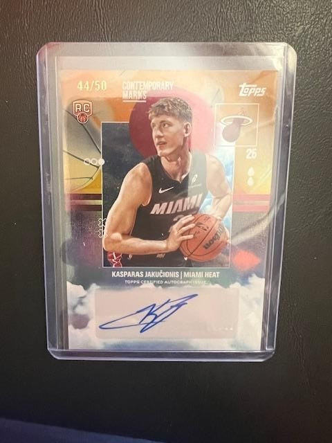 2025-26 Topps KASPARAS JAKUCIONIS RC Contemporary Marks GOLD Auto 44/50 • #CM-KJ