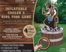 Western Inflatable Jumbo Cooler & Ring Toss