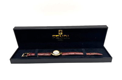 Fendi Ladies Quartz Uhr 320L goldfarben mit Lederband & Etui gebraucht
