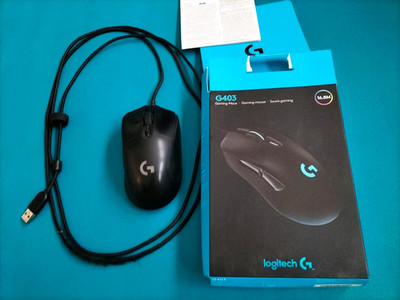 Logitech G403 Hero Gaming Maus Schwarz Gebraucht mit OVP ohne Gewicht Funktion  