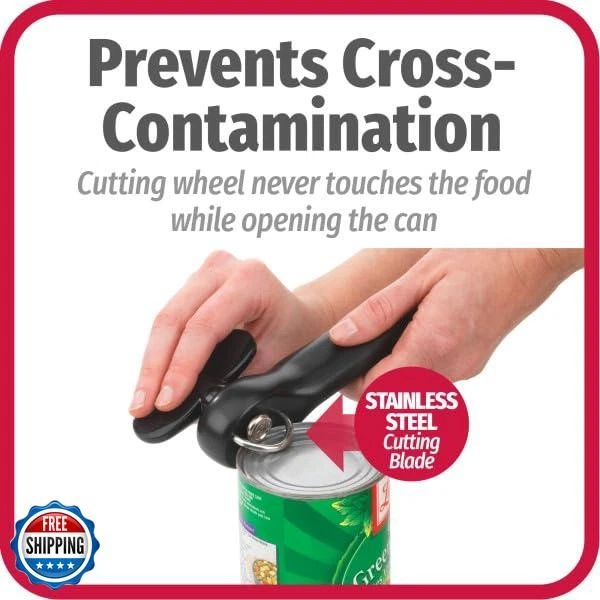 Good Cook Can Opener, Safe Cut Manual Can Opener, no Sharp Can Edges, Black - Image 2 of 4