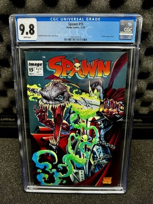 Spawn #15 Image Comics 1993 Graded CGC 9.8 White Pages
