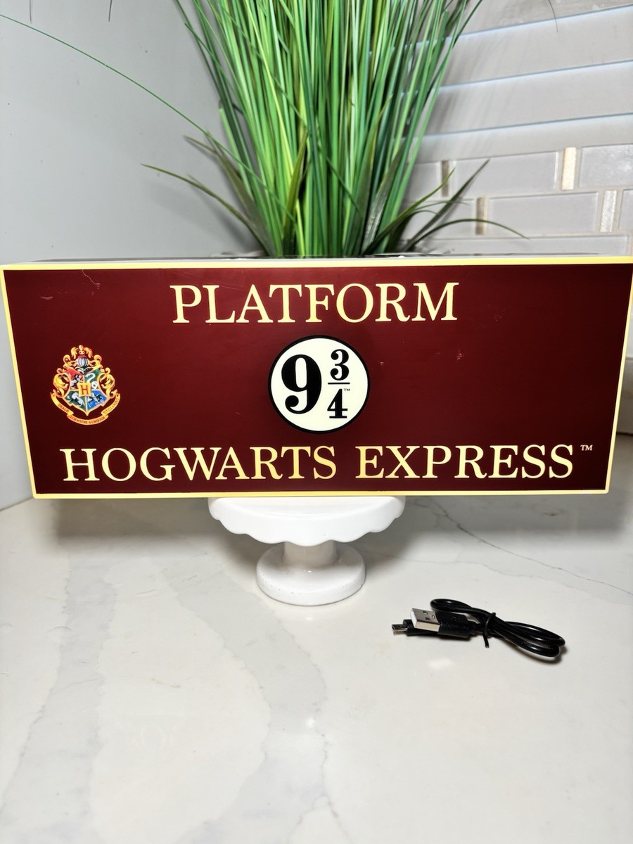 Harry Potter Platform 9 3/4 Hogwarts Express Light Sign With Power