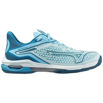 *NIB* WOMEN'S MIZUNO WAVE EXCEED TOUR 6 AC TENNIS SHOES (BLUEGLW/SAXONY) SZ 6.5