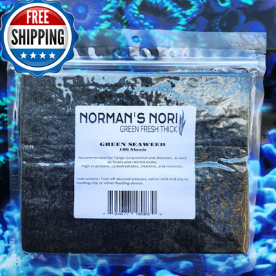 Norman'S Nori Green Seaweed Sheets 100 Package Of 4 X 7.5 Nori Seaweed Sheets