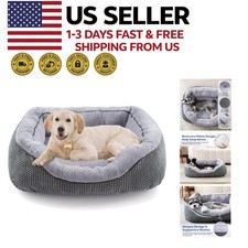 Medium Orthopedic Dog Bed Washable Soft Calming 30x24 Anti Slip Bottom