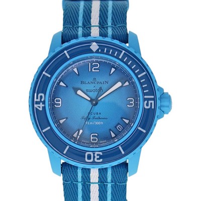Swatch Blancpain S035L400 Fifty Fathoms Blue Lagoon Used watch