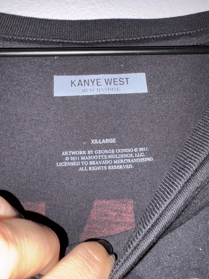 Kanye West Shirt Mens 2XL George Condo Crown King Red Graphic 2011 Rap Hip Hop - Image 3 of 4