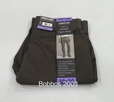 Kirkland Signature Men’s Stretch Tech Pants, Brown, Size 30X30