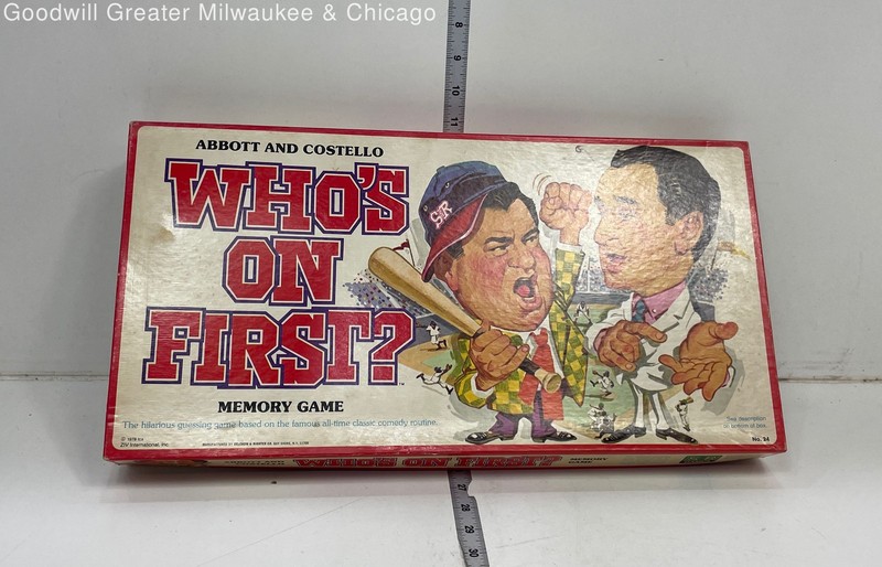 Selchow Righter Multicolor Baseball Abbott And Costello Comedy Memory Board