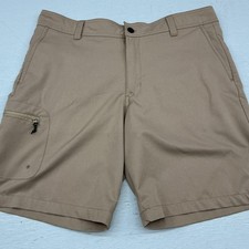 Magellan Outdoors Shorts Mens 36 X 9 Beige Cargo Water Resistant Stretch