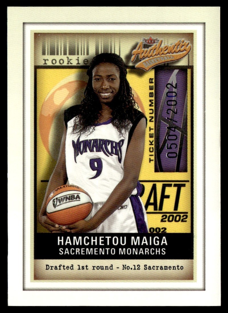 Hamchetou Maiga-Ba #112 Basketball Cards 2002 Fleer Authentix WNBA trading card — raw and PSA graded price guide