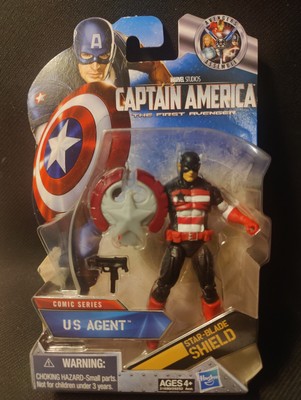 2010 MARVEL CAPTAIN AMERICA FIRST AVENGER US AGENT 3.75'' COMIC SERIES