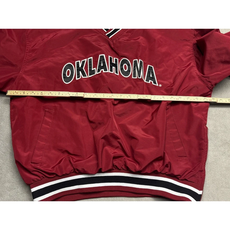 复古彪马俄克拉荷马州套衫风衣夹克勃艮第 V 领 — 第 4/4 张图片