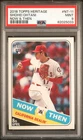 SHOHEI OHTANI 2018 TOPPS HERITAGE NOW & THEN RC #NT-11 PSA 9 MINT! DODGERS MVP!