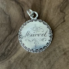 1800’s Love Token Name MARVEL Engraved  Silver Coin US