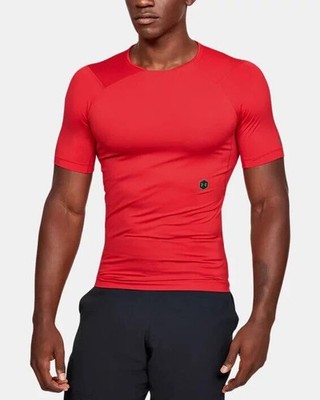 Under Armour UA HeatGear Rush 2.0 Herren Rot Kurzarm Kompression Top