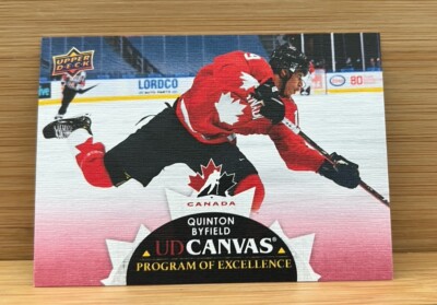 Quinton Byfield - 2021-22 Upper Deck Series 2 Program of Excellence Canvas RC