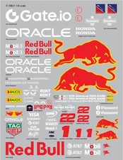 1/8 Scale Red Bull Oracle Racing F1 2025 RB21 RC Car Clear Vinyl Sticker Sheet