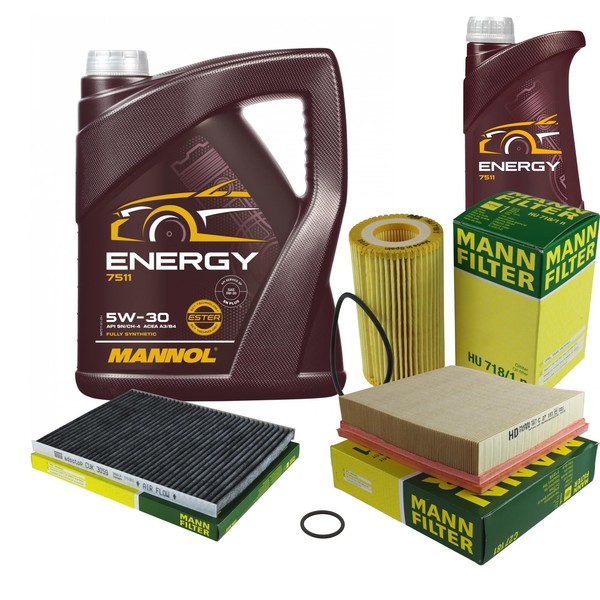 Inspektionspaket 6L Mannol Energy 5W-30 FüR Opel Omega B Caravan 2.2 Dti 16V 2.0-image