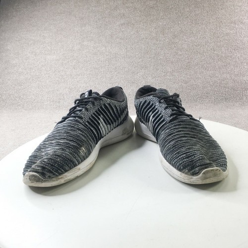 Nike Roshe Two Flyknit Sneakers Mens 9.5 Black White Athletic Running Shoes 1553 - Picture 6 of 11