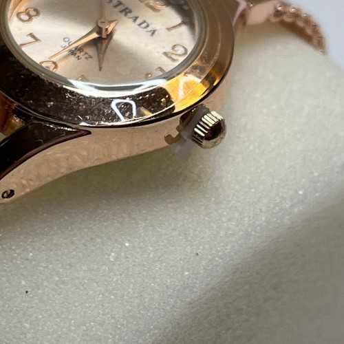 Strada Watch Women Band Never Used Shiny Copper Color Fancy Never Worn - Picture 7 of 15