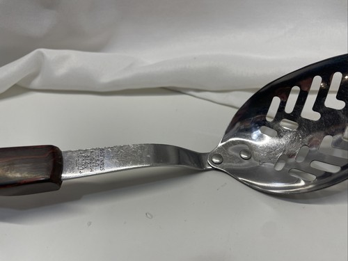 Vintage Cutco No 12 No 13 Spoons Made In USA CUTCO slotted - Picture 5 of 22