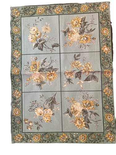 4 April Cornell Sunflower Green Yellow Periwinkle Placemats 14.5”x19.5” - Picture 2 of 9