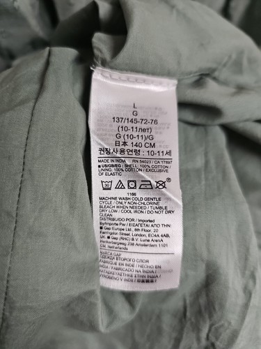 NWT GAP KIDS Girl's Dress Flutter Sleeve Scoop Neck Green Color Cotton.Size L - Picture 11 of 13