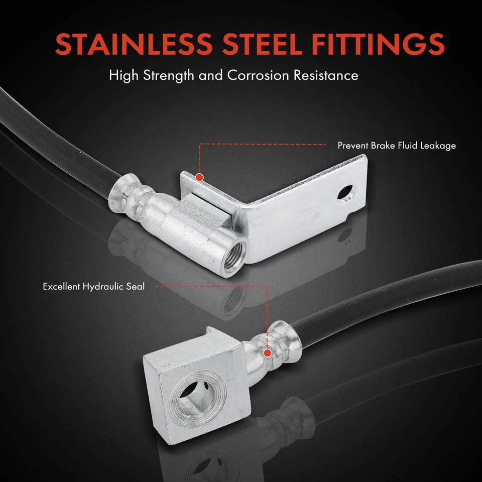 Manguera hidráulica de freno trasera izquierda y derecha 2 piezas para Chrysler Plymouth Prowler Foto 4 de 4