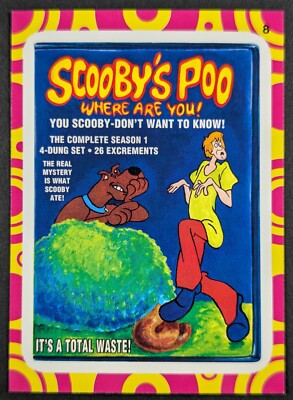 Scooby Doo Poo 2014 Terrible TV Wacky Packages Topps Sticker Card #8 (NM)