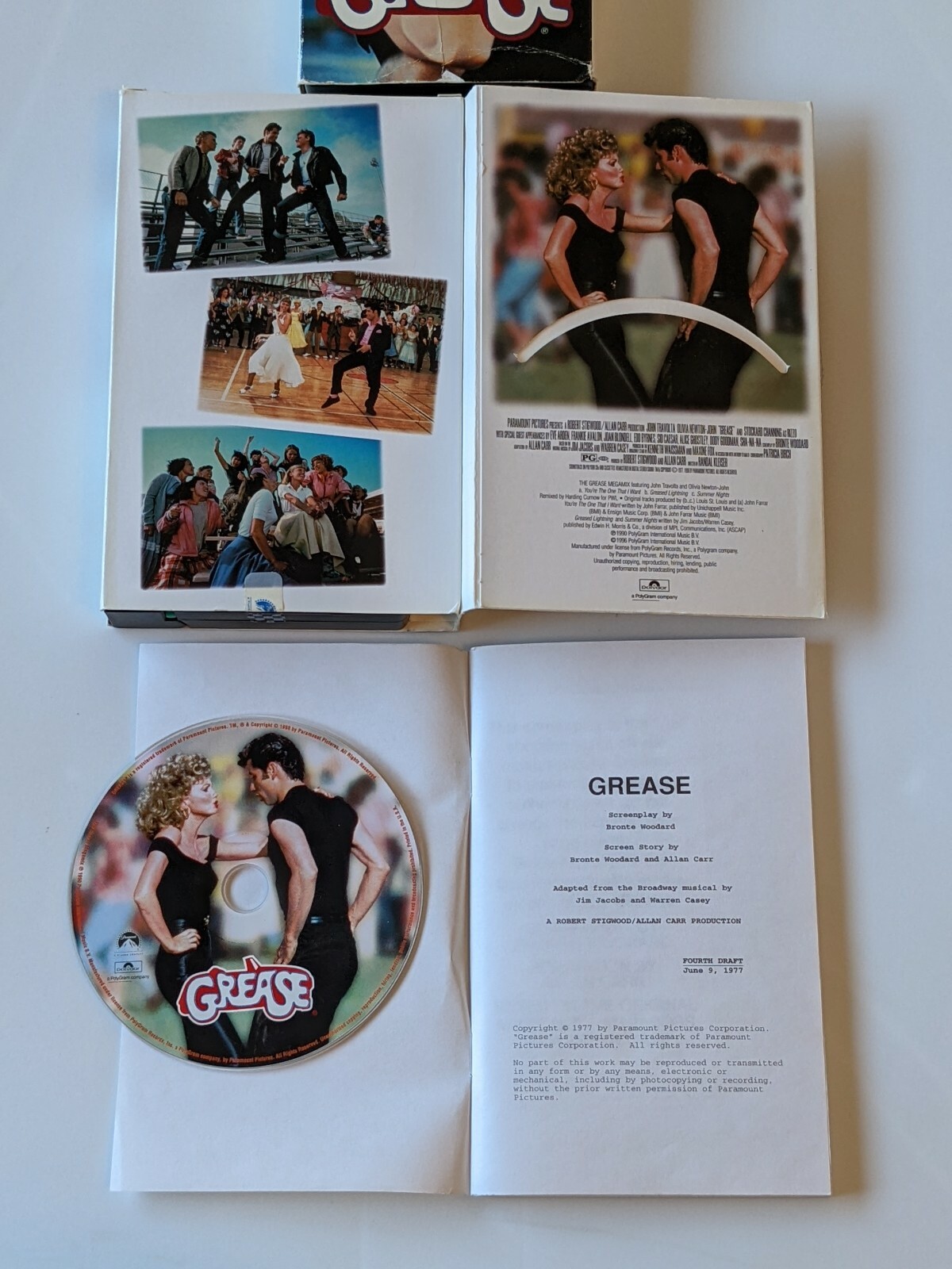 Grease Musical Script R Grease & Grease 20th Anniversary (Lot of 2 VHS) MUSICAL SCRIPT SONG CD ...