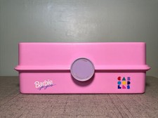 VTG Barbie Pink Purple Bow Caboodles Makeup Storage Carrying Organizer Case 2805