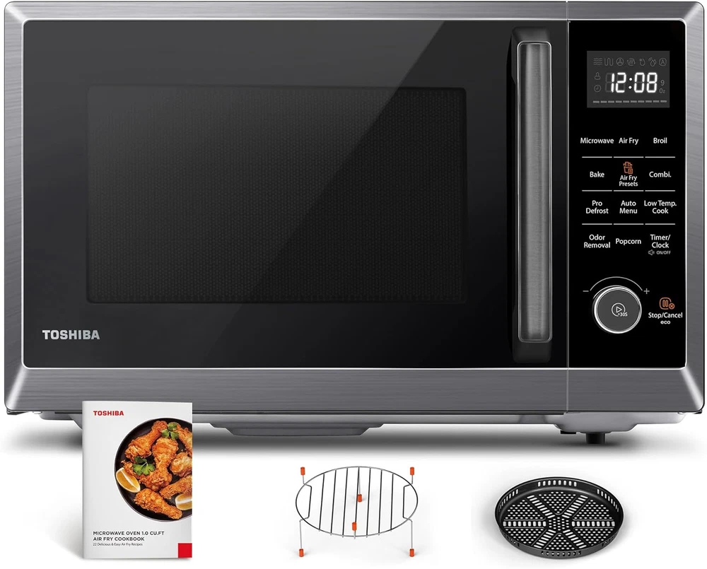 8-in-1 Air Fryer Combo Microwave Oven with Convection and Broil