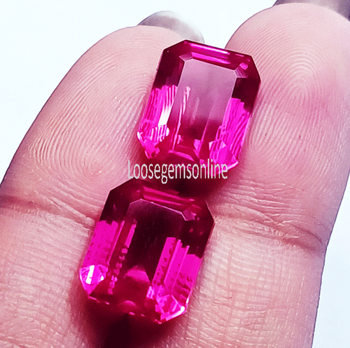 18 CT Natürlich Rosa Saphir Lose Edelstein Paar Zertifiziert L838