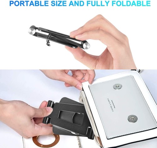 Support Téléphone Portable Tablette SupportAngle Hauteur Réglable Pliable Aluminium Main... - Photo 6/8