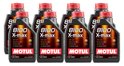 Motul 8100 X-MAX 0W40 - 8L - Fully Synthetic Engine Motor Oil (8 x 1L)