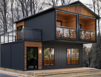Double Story House 2024 Tiny House, Foldable Tiny Home with Well Equipped...